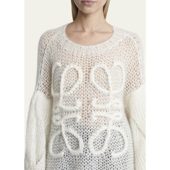 Loewe Anagram Cable-Knit Sleeve Sweater - Picture 2 of 11